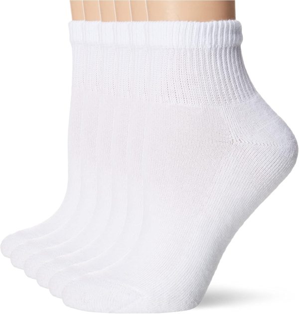 womens Ultimate Comfort Toe Seamed Ankle Socks Pack Of 6