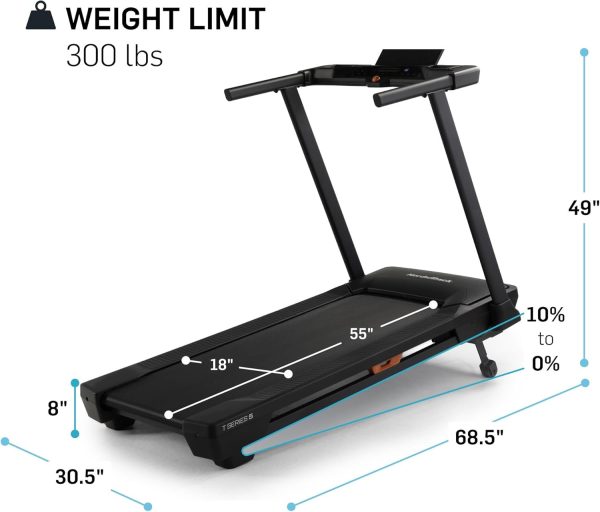 NordicTrack T Series: Perfect Treadmills for Home Use, Walking or Running Treadmill with Incline, Bluetooth Enabled, 300 lbs User Capacity - Image 3