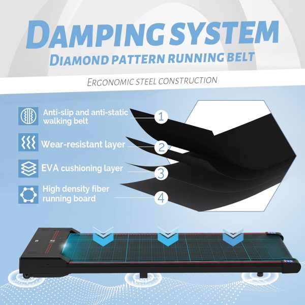 Sperax Walking Pad,Under Desk Treadmills for Home,340 Lbs Capacity,3 in 1 Portable Treadmill - Image 2