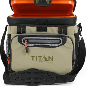Titan Deep Freeze Cooler Zipperless Hardbody Cooler - Deep Freeze Insulation, HardBody Liner, and SmartShelf