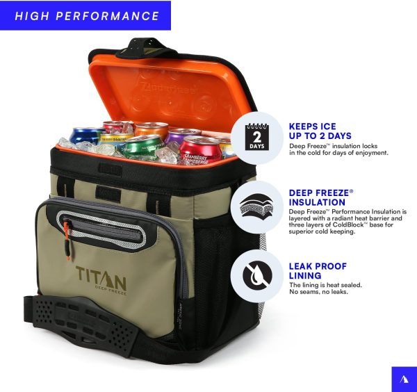 Titan Deep Freeze Cooler Zipperless Hardbody Cooler - Deep Freeze Insulation, HardBody Liner, and SmartShelf - Image 4
